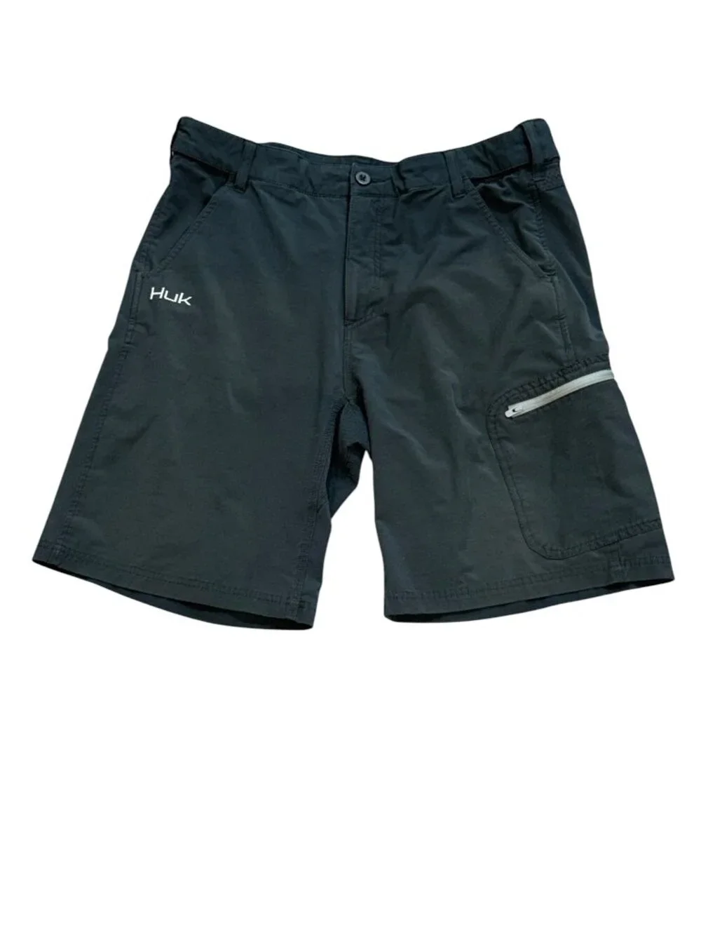 HUK Performance Bathing Suit Board Shorts Black Medium Beach Summer‎ Fishing